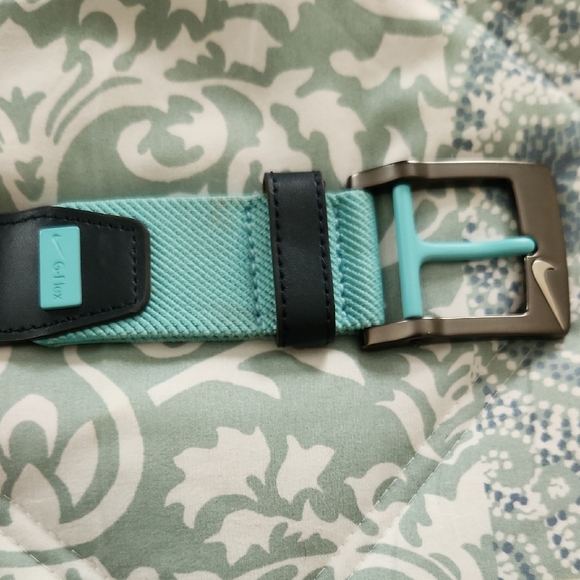 Nike Aqua and Navy Blue G-Flex Belt Size 38 - Picture 1 of 6
